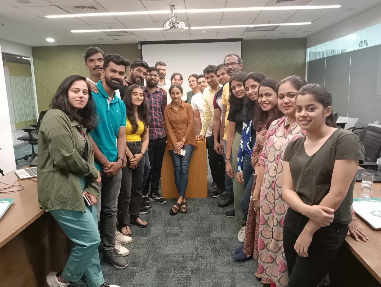 Group of professionals attending a corporate training session