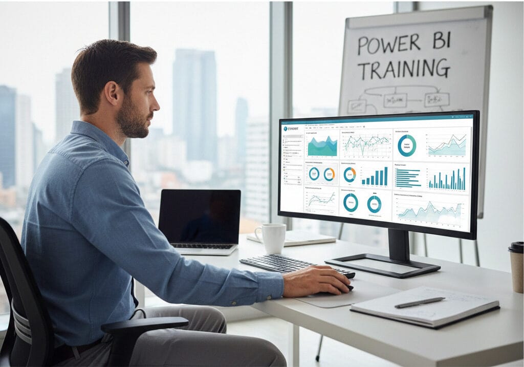 Microsoft Power BI training with interactive dashboards, reports and KPIs