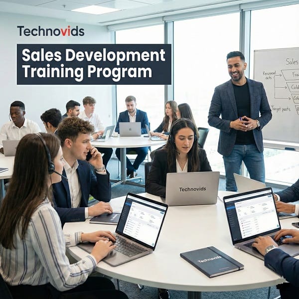 Sales development training session at Technovids