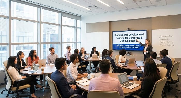 Professional development and soft skills training workshop at Technovids